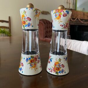 MacKenzie Childs | Floral Market Salt + Pepper Grinder Set - RARE